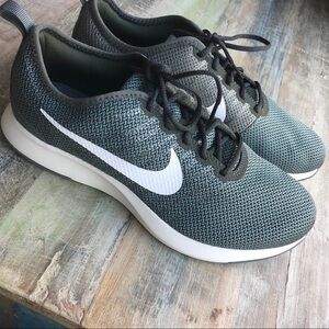 Nike Youth Women's Dualtone Racer Greenish Gray Sneaker Shoes
